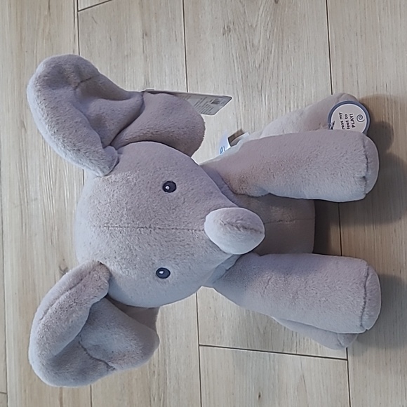 Gund Other - GUND Animated Flappy Elephant Peek a Boo Sings Moves Plush Gray 12" WORKS